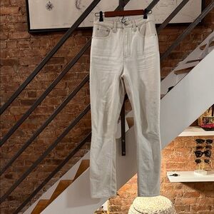 Abercrombie & Fitch Cream Ultra High Rise Jeans